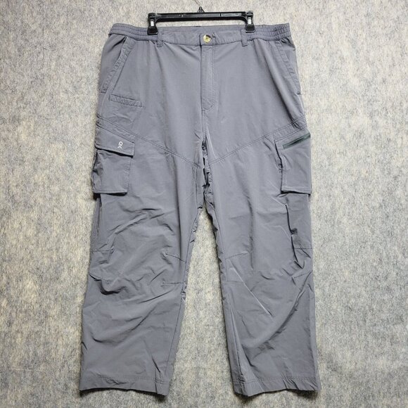 Little Donkey Andy Cargo Pants Mens XXL 2XL Gray Nylon Outdoor Hiking Lighweight - Picture 1 of 10